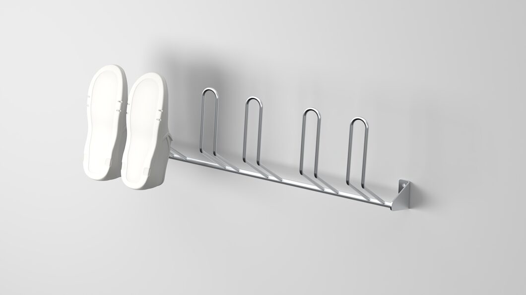 3p shoe rack stainless steel compact hygienic