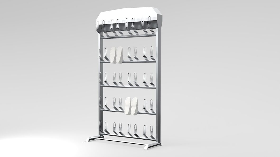 Heated shoe dryer 20 pair stainless steel freestanding