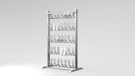 Stainless steel floor stand for shoes freestanding 20 pair