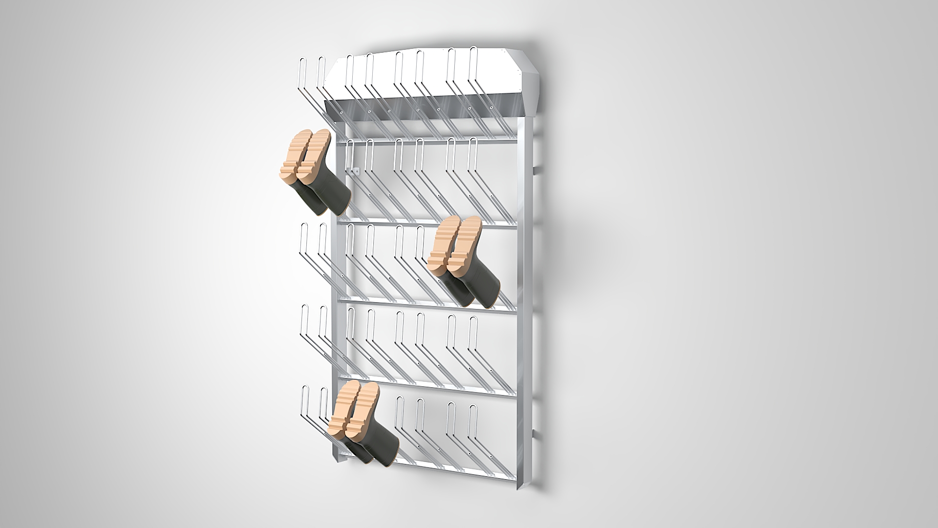 20P Wall-Mounted Shoe Dryer | HF with Heat and Ozone