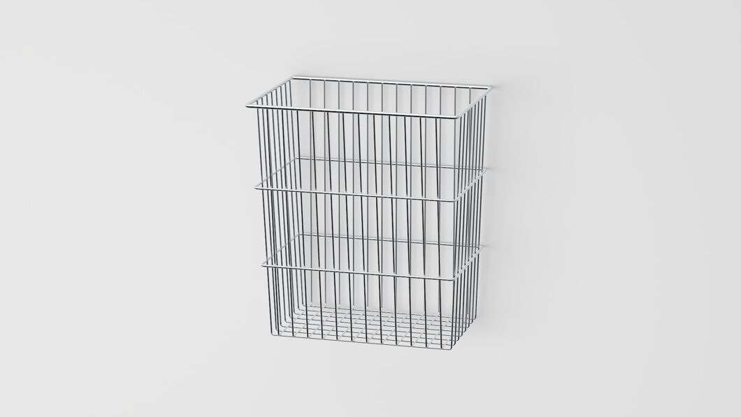 Stainless steel waste basket conical 30L hygienic, durable