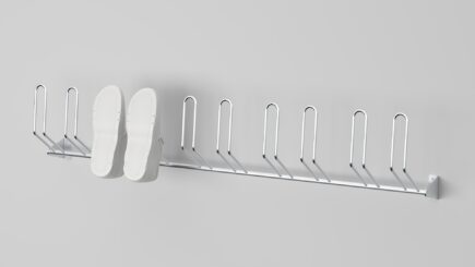 Stainless steel shoe rack 5 pair hygienic storage