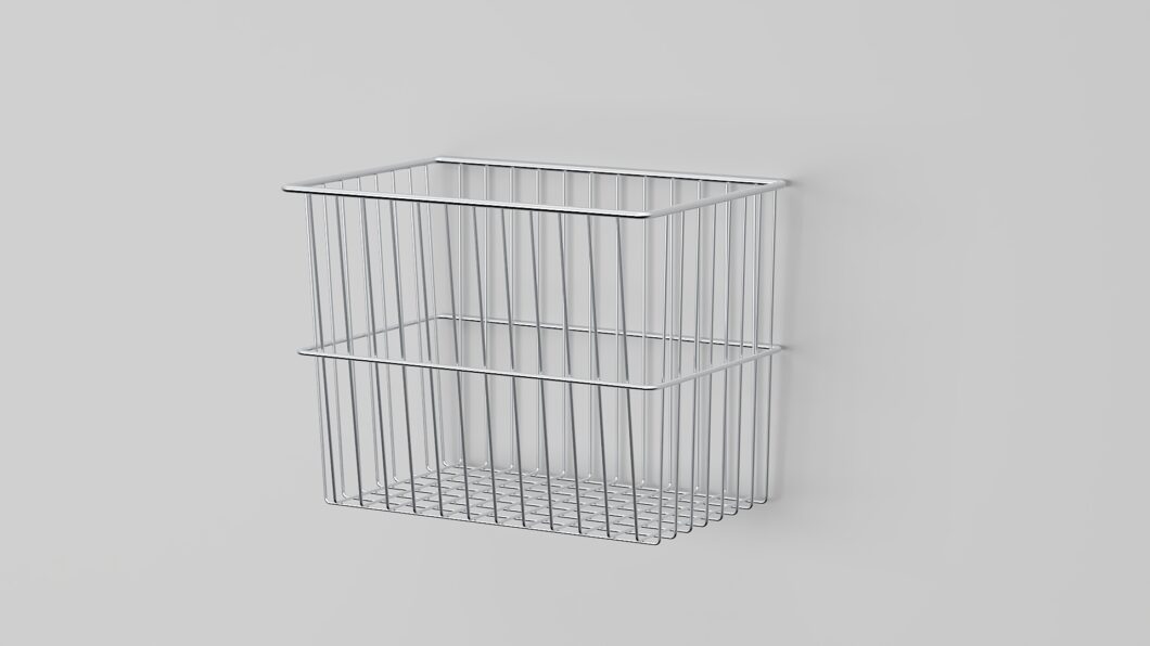 Stainless steel storage basket stackable 261mm