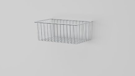 Stainless steel storage basket stackable 130mm