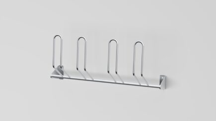 Stainless steel shoe rack compact 2 pair hygienic storage