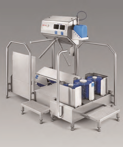 Advanced entry control with dust wash